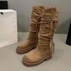 Thick-soled High Boots Stacked Boots Women's 2025 New Spring and Autumn Fashion Versatile Comfortable Casual Boots Children