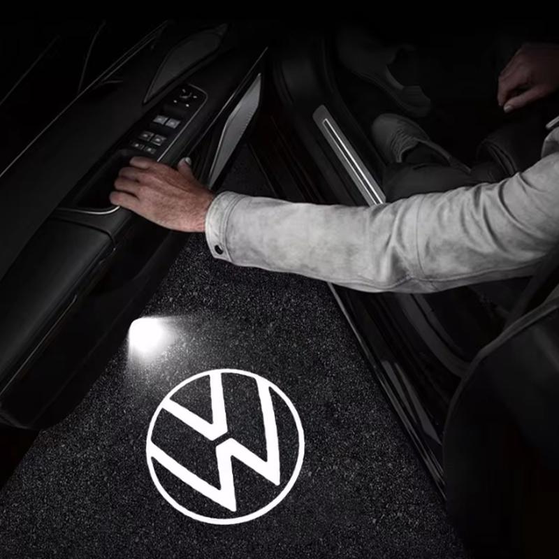 For VW Volkswagen Jetta MK5 Golf Car HD Door Welcome Lights Led Projector Decor Lamp For VW R Line GTI Atlas Jetta Touareg VariaKD5