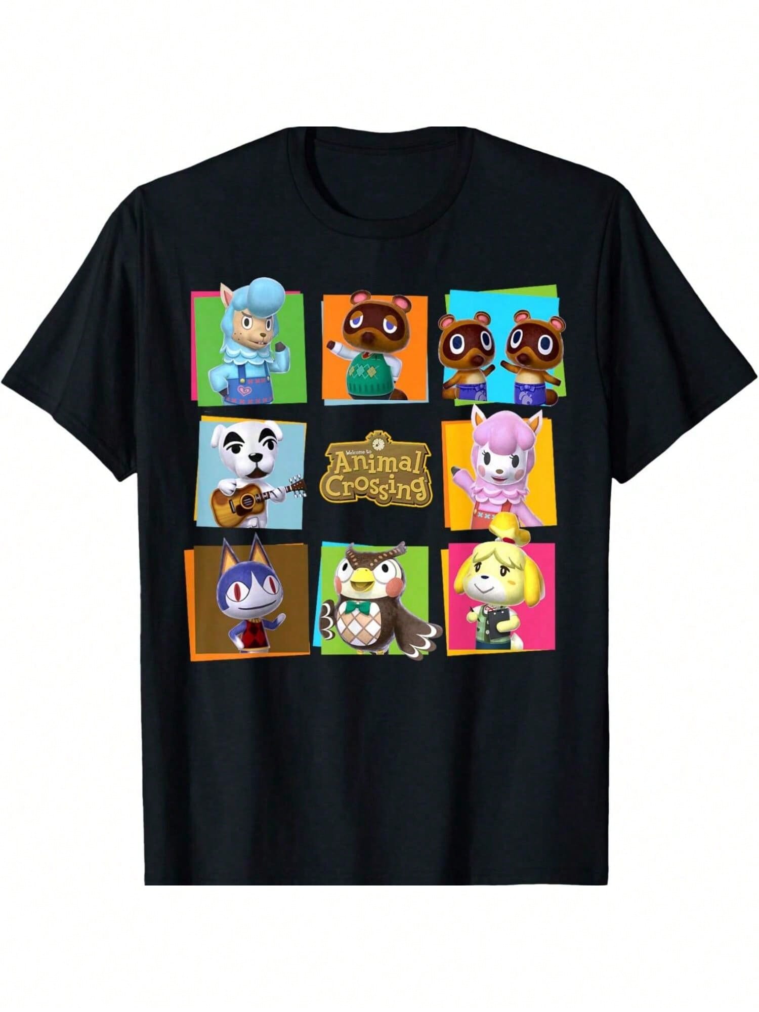 Animal Crossing Group Shot Panels T-Shirt S разноцветный