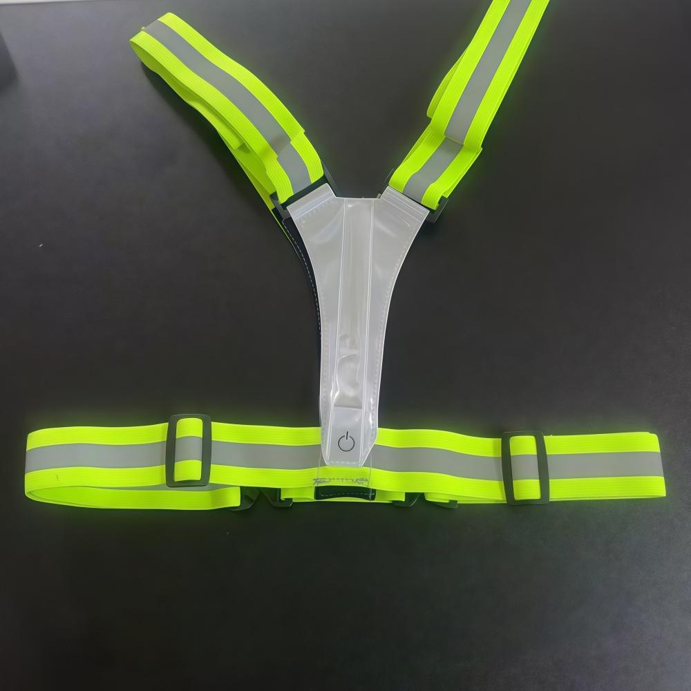 

USB Reflective Running Vest Adjustable Elastic Flashing LED High Visibility Reflective Vest Cycling Security Vest for Running