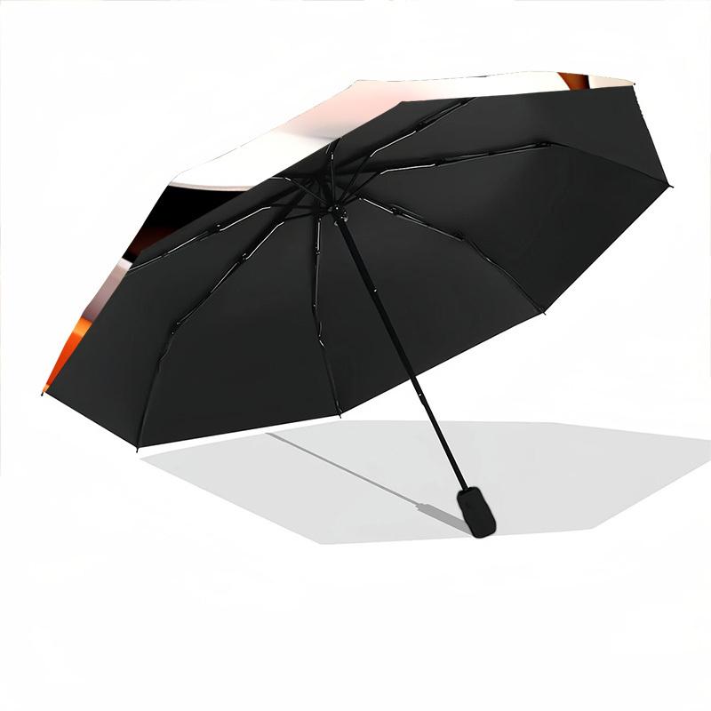 1pc Winter Snowman Fashionable Auto Opening/Closing Folding Umbrella with 8 Bones, Windproof Portable, Daily Use211