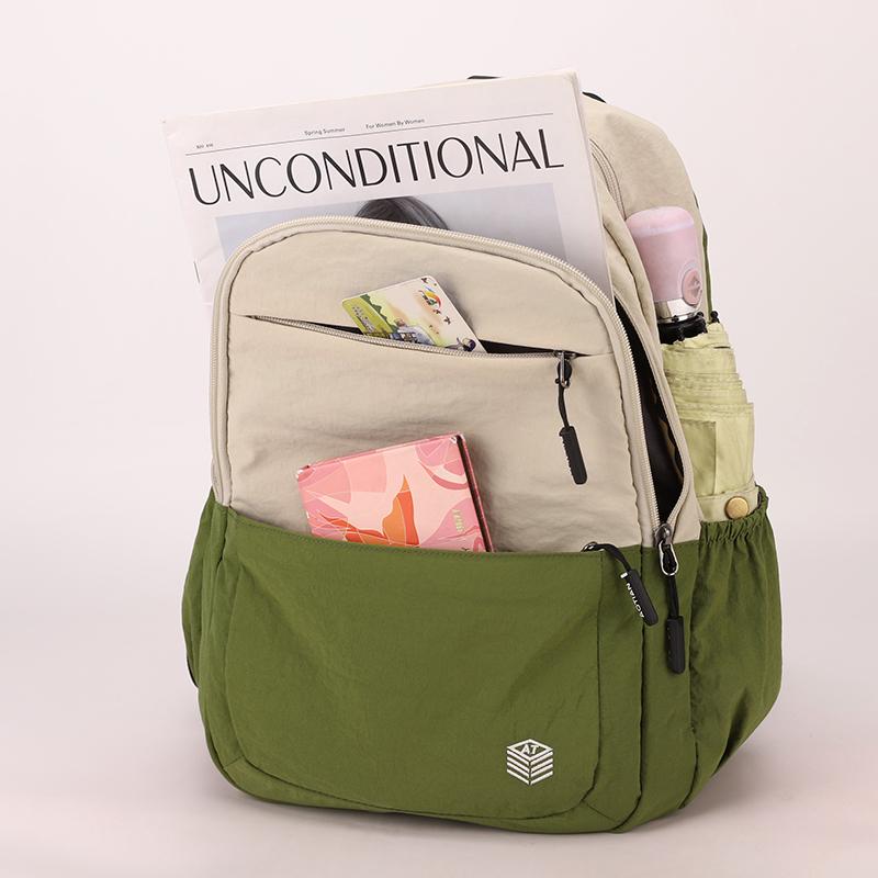 Women's Bag Outdoor Contrast Color Backpack Student Schoolbag Travel Bag
