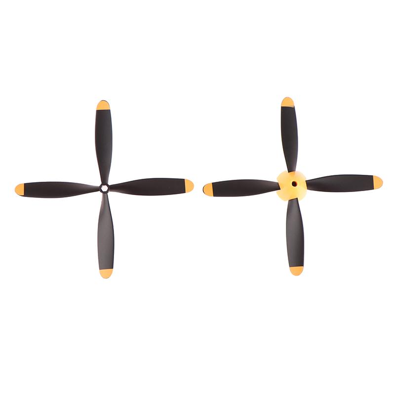 2 יחידות מדחף Volantex RC 4 להבים עבור מטוס ספיטפייר RC 761-5 P-51D 761-8 F4U 761-9 T28 761-11 BF109 761-12