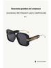Vintage-Inspired European and American Large Frame Letter Sunglasses for Women