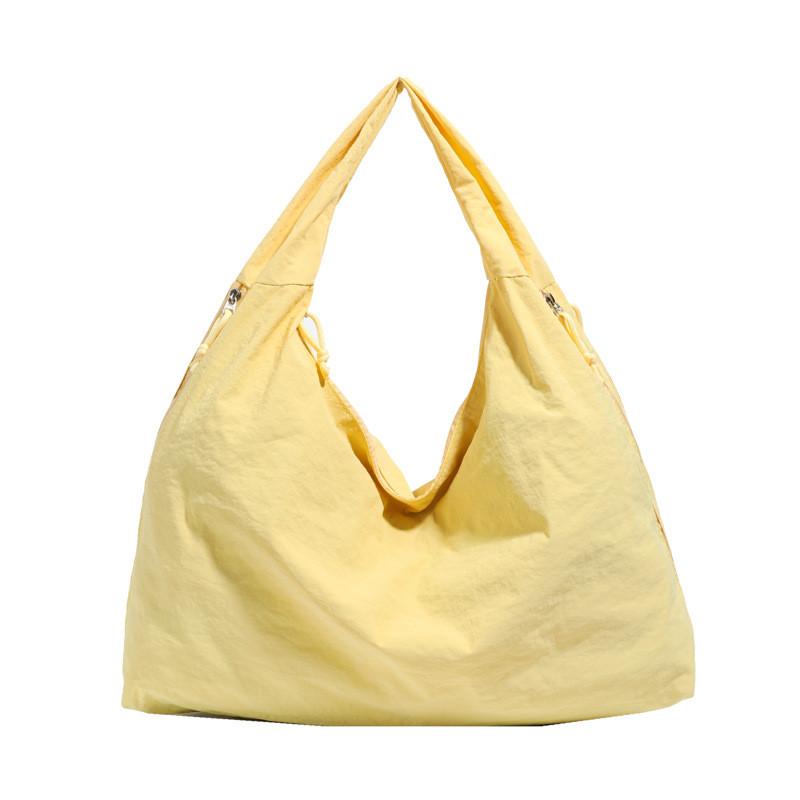 Simple Solid Color Large Capacity Women Casual Shoulder Tote Bag For Daily Use