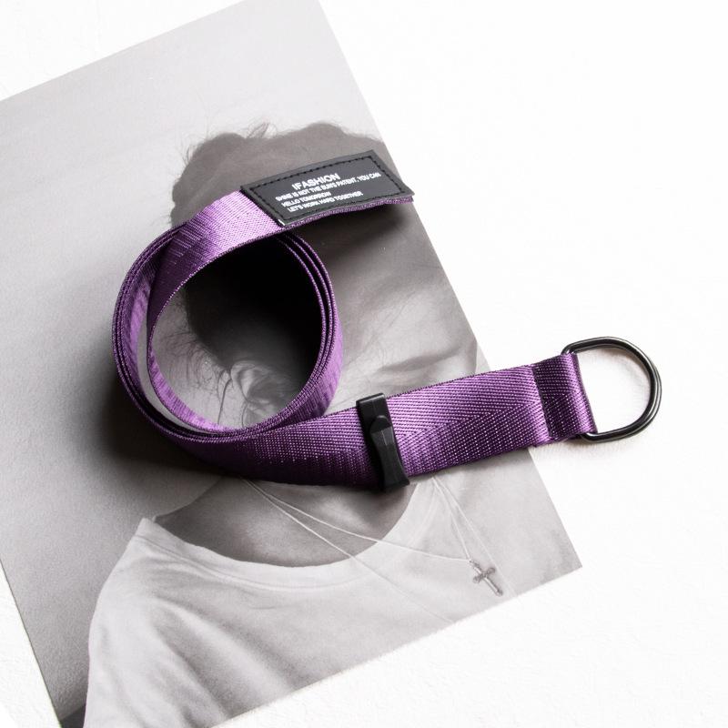 3.2cm Unisex Canvas Belt with Double D-ring Buckle - Trendy, Versatile Workwear Accessory
