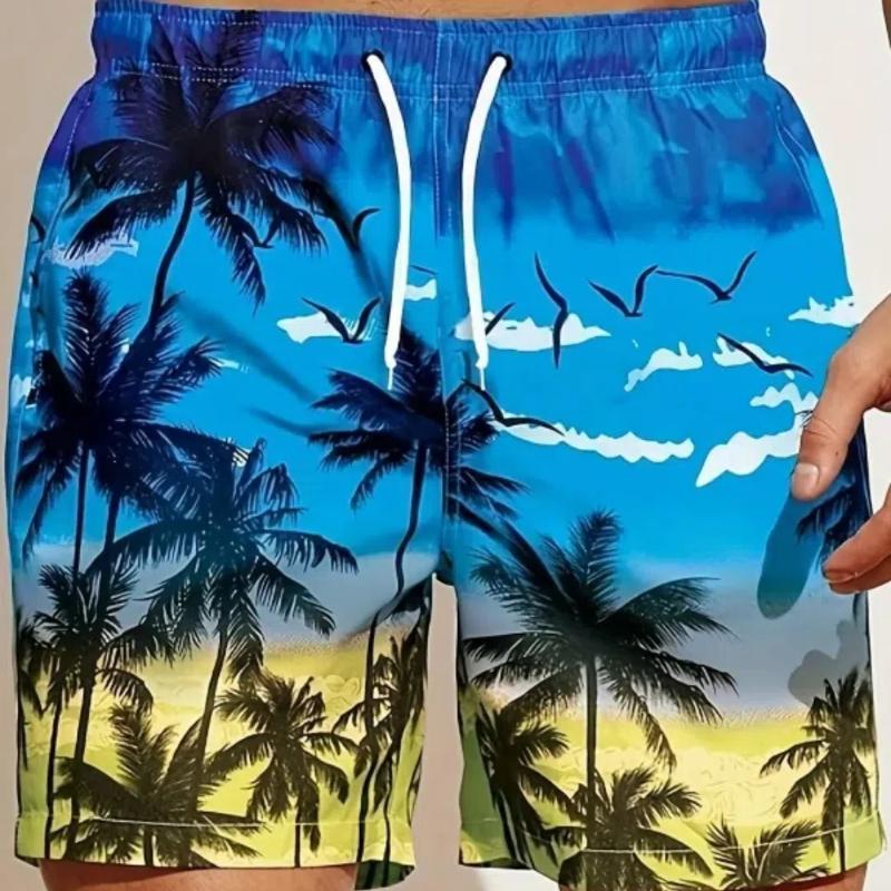 

Мужские свободные пляжные шорты на шнурке, быстросохнущие шорты из кокосовой пальмы для лета, женские и мужские повседневные спортивные шорты с 3D-принтом L