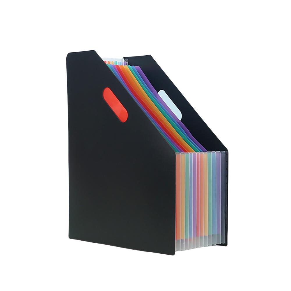 Folder A4 Expanding Organ Bag Diagonal Mouth Rainbow Color Document Holder  Briefcases