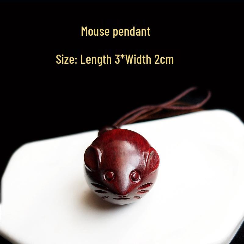 Rosewood Zodiac Rat Phone Pendant & Keychain Gift for Men, Women, & Couples