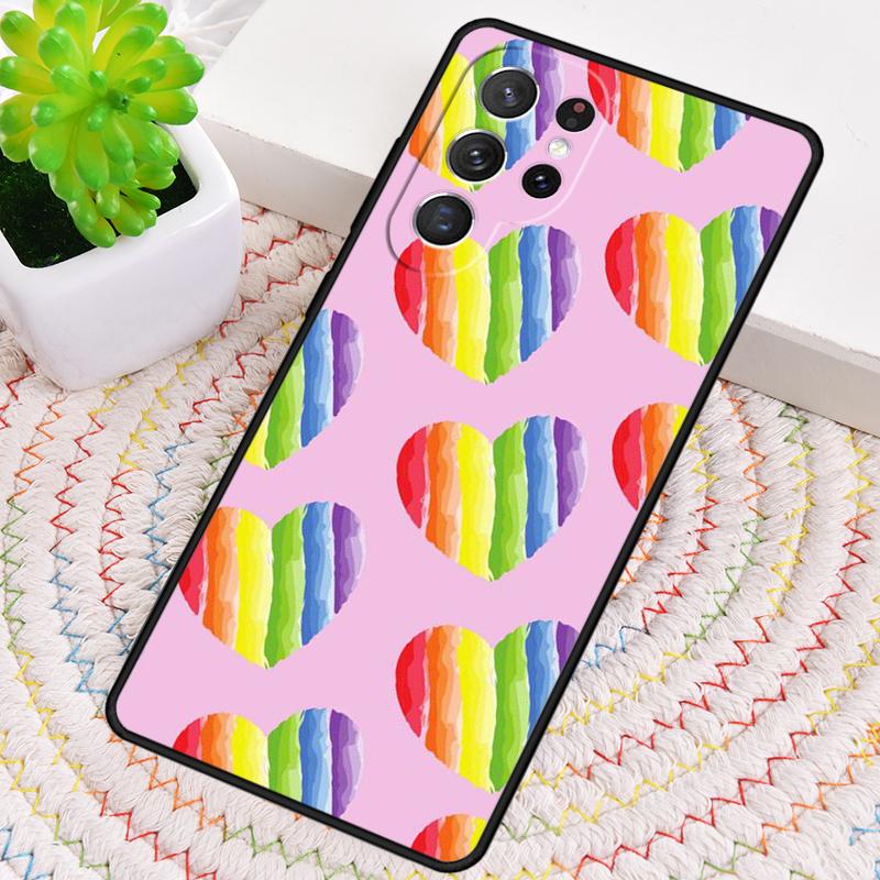 LGBT Pride Love Silicone Phone Case For Samsung Galaxy note 10 pro S26 S25 S24 S23 S22 S21 Plus S25Ultra Capa Cover