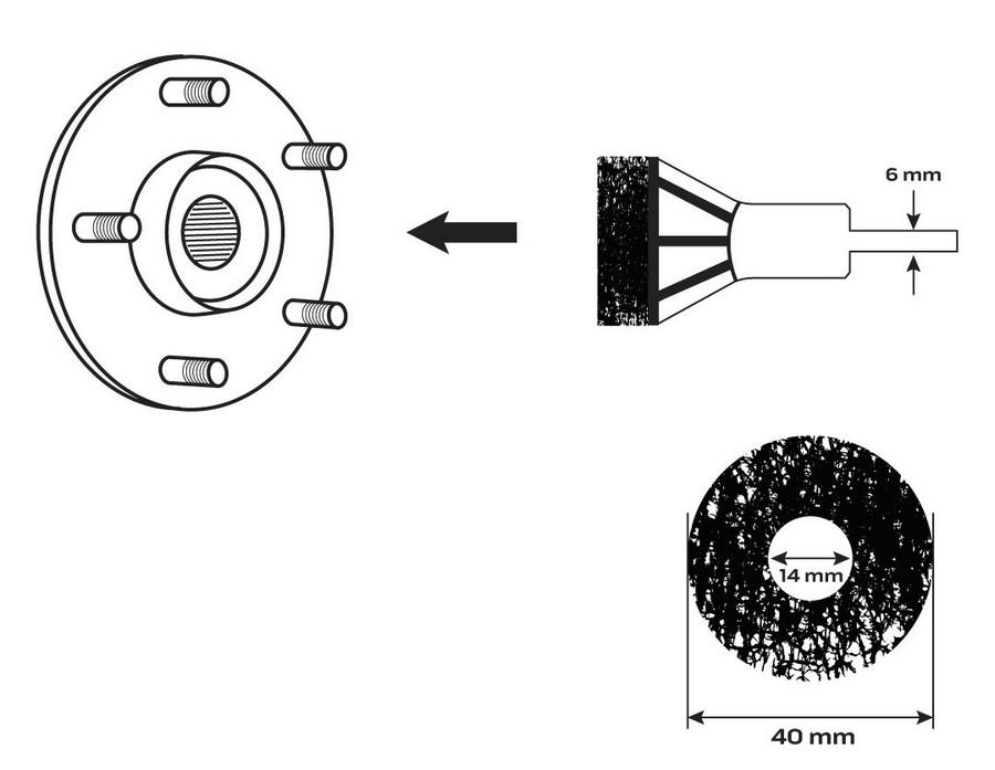 HUB CLEANING WHEELS SET 6 PCS - T N11-135