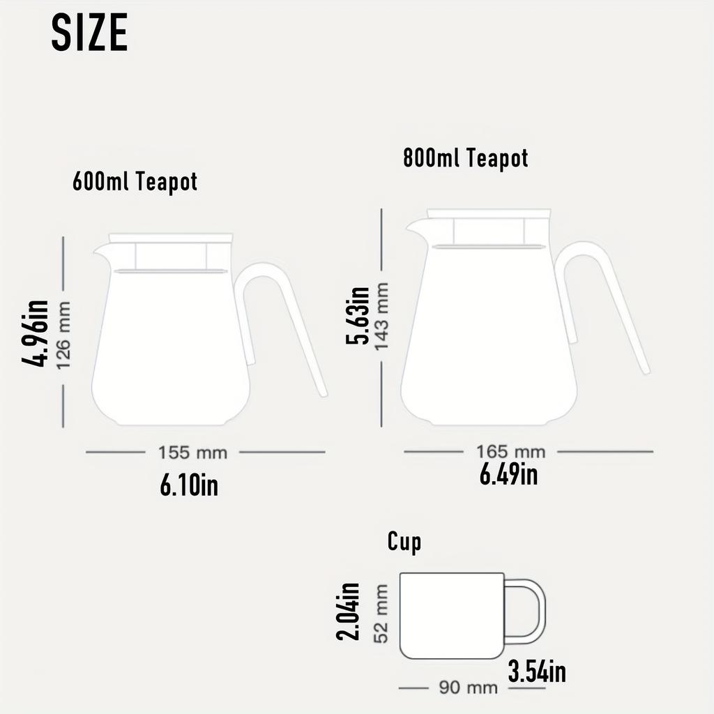 1pc Glass Teapot High Borosilicate Heat-resistant Glass Tea Pot Office Home Tea Pot Outdoor Tea Pot Tea Set Coffee Pot Milk Pot Juice Pot Christmas Gi