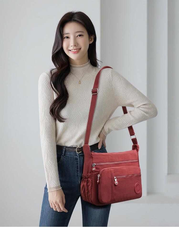 Women's Waterproof Nylon Single Shoulder Crossbody Bag - Casual Fashion, Simple Mom Shopping Bag