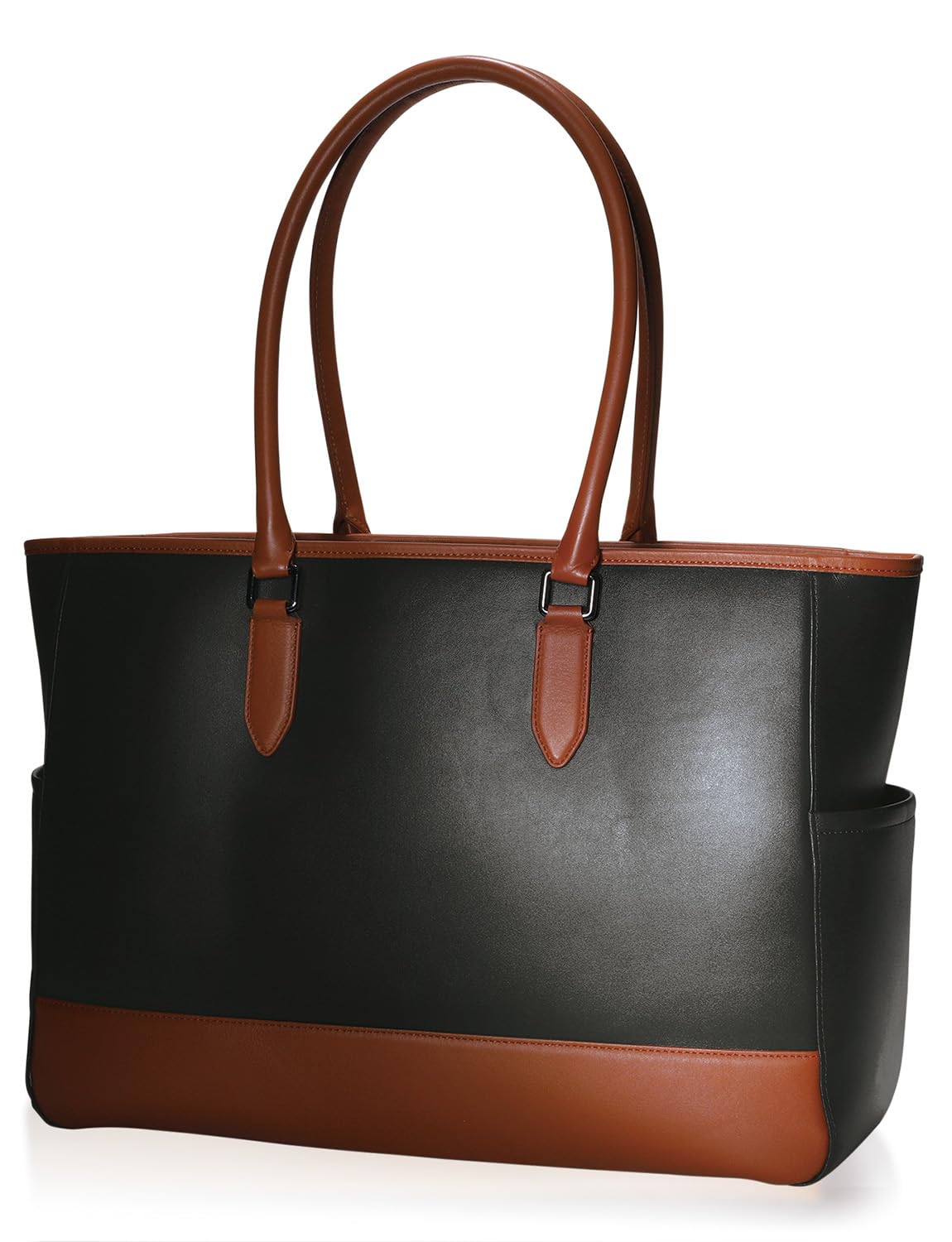 

Сумка-тоут для большого настоящего 9 шт. бизнеса с деловой сумкой-тоут RT8 черный x ретро [BLUE SINCERE] мужчины, вместимость, кожа, самоподдерживающаяся, водоотталкивающая,