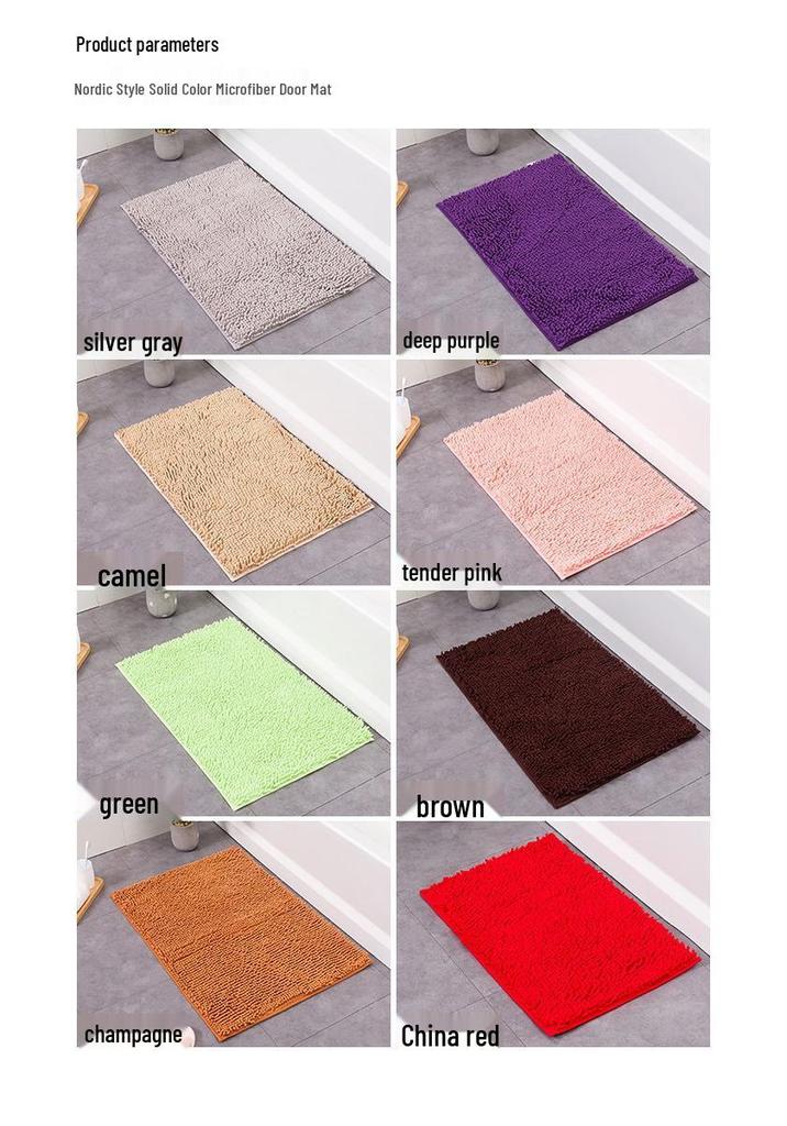 Chenille Non-slip Doormat: Water Absorbent Bathroom & Kitchen Mat