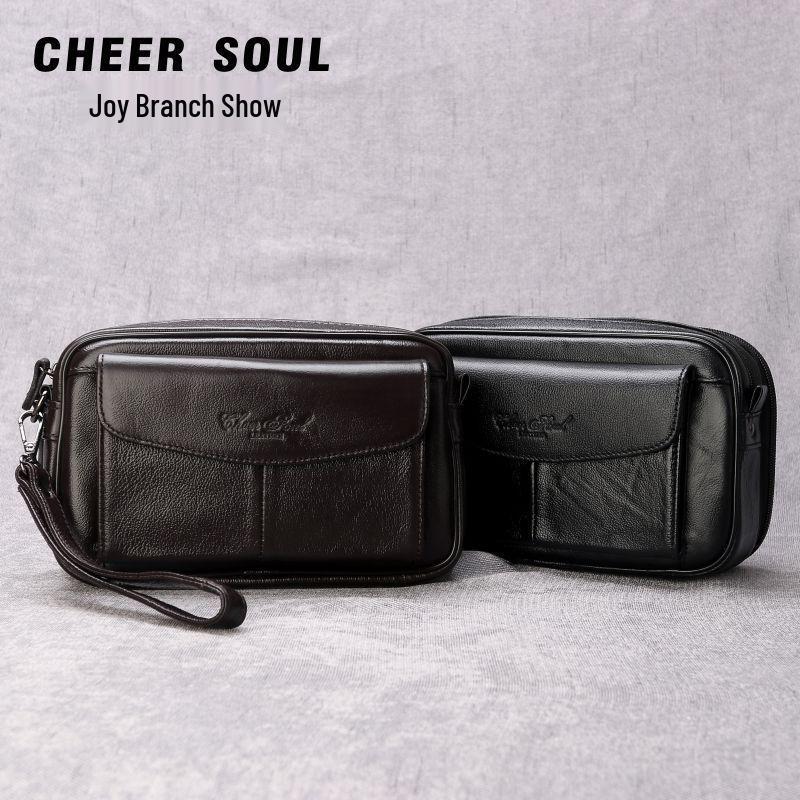 Erkek Hakiki Deri İş El Çantası ve Belge Cüzdanı