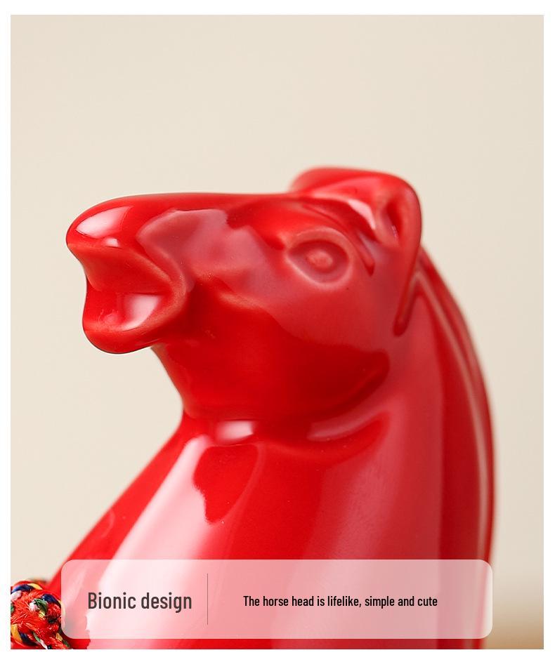 Year of the Horse Ceramic Tea Pet Ornament - Tang Horse Tea Ceremony Desktop Decor