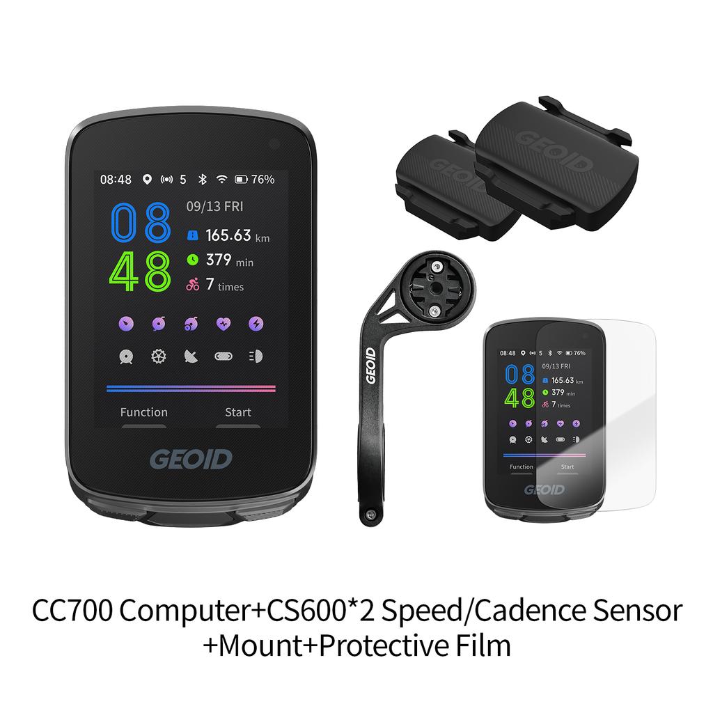 GEOID CC700 GPS Fahrradcomputer 2,8-Zoll-Farbdisplay Routennavigation Fahrrad-Tachometer WIFI Wasserdichtes Fahrrad-Kilometerzähler