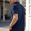 Summer New Men's Polo Shirt Casual Short Sleeve Turn-down Collar Solid Color Fashionable Light Weight Cotton T-shirt for Youth