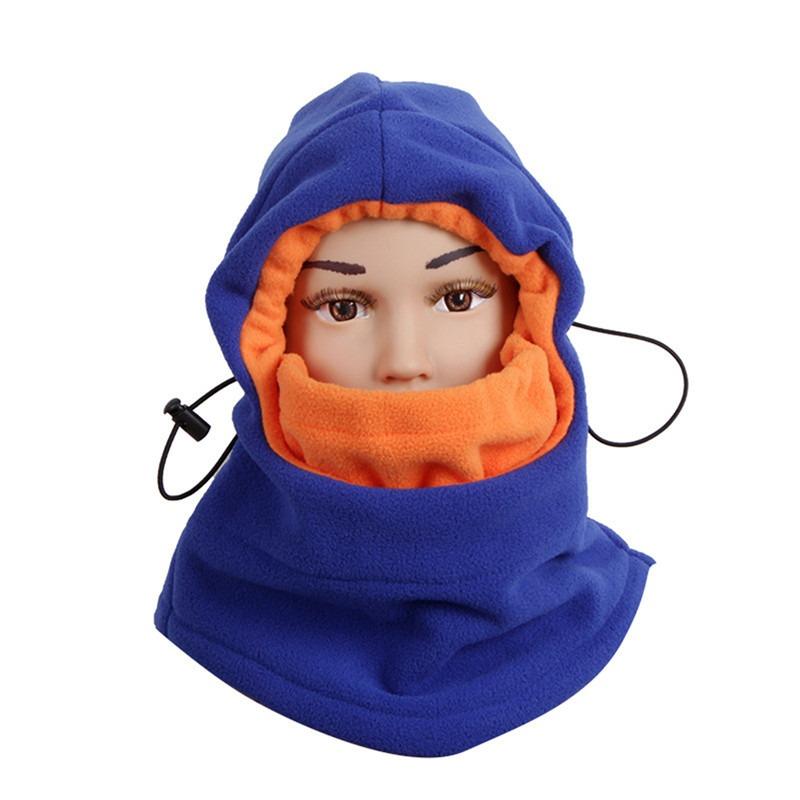 Winter Windproof Child Balaclava Outdoor Plush Padded Hat Motorcycle Ski Cap Full Face Masks Hats Kids Baby Warmer Mask Hat