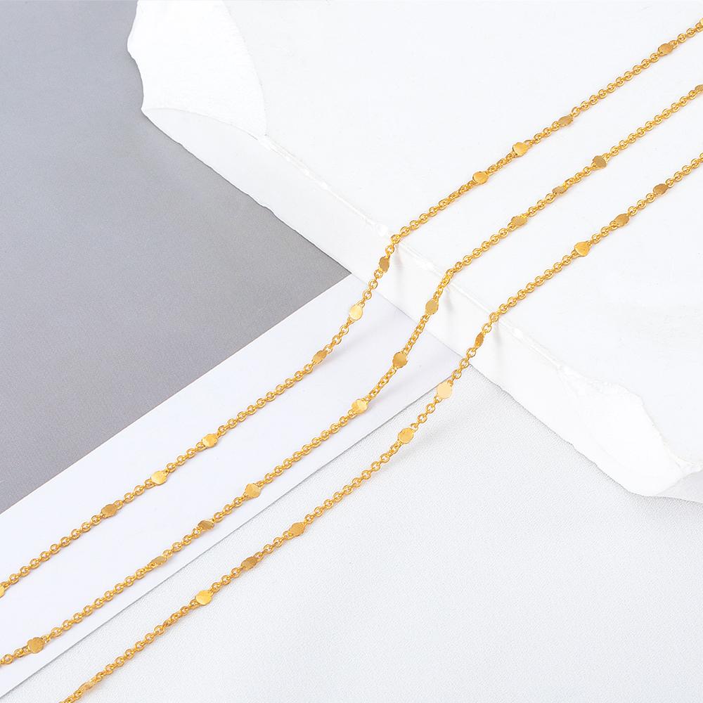 

2Meters Multi-Style Stainless Steel Gold Color Link Chain for DIY Women Man Bracelet Necklace Chains Jewelry Making Accessories 2meter