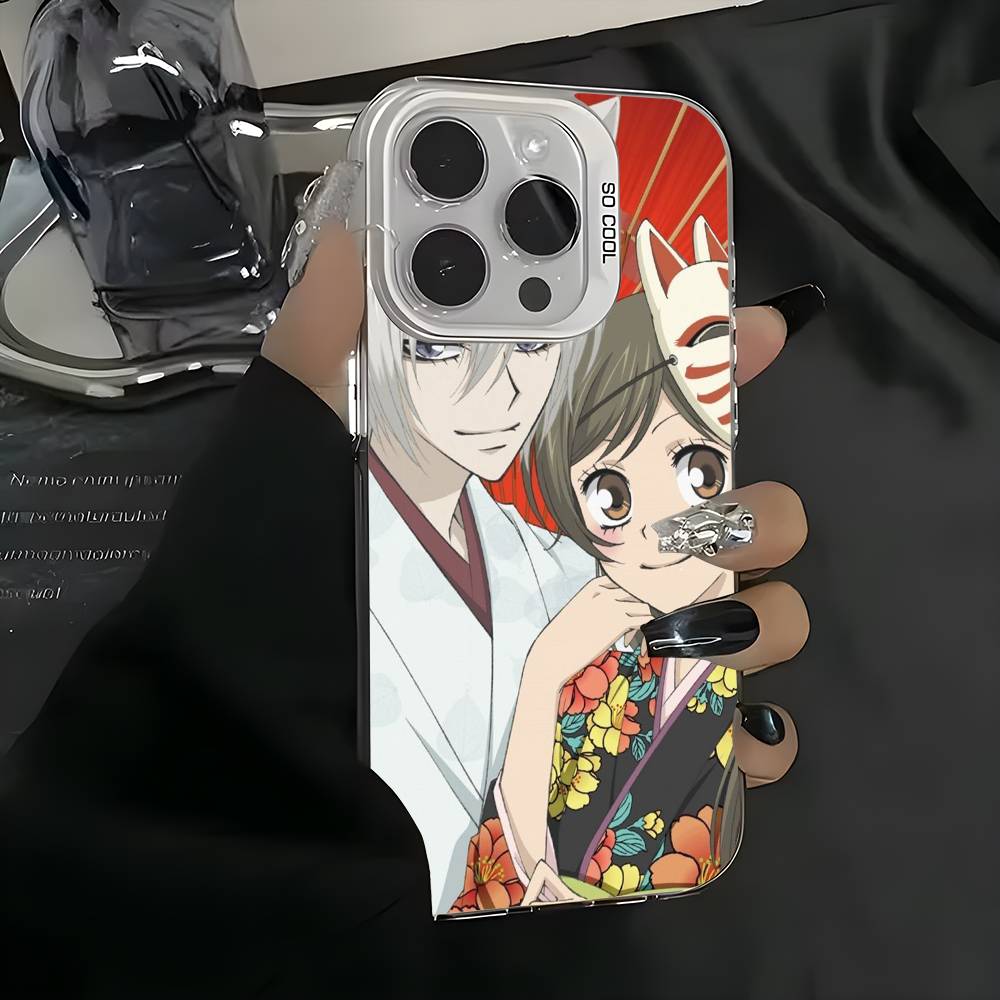 Anime K-Kamisama Kiss Handyhülle Für iPhone 16 15 14 13 12 11 Pro Max Weiß Ultraleicht Laser Metallisch Aurora Funda