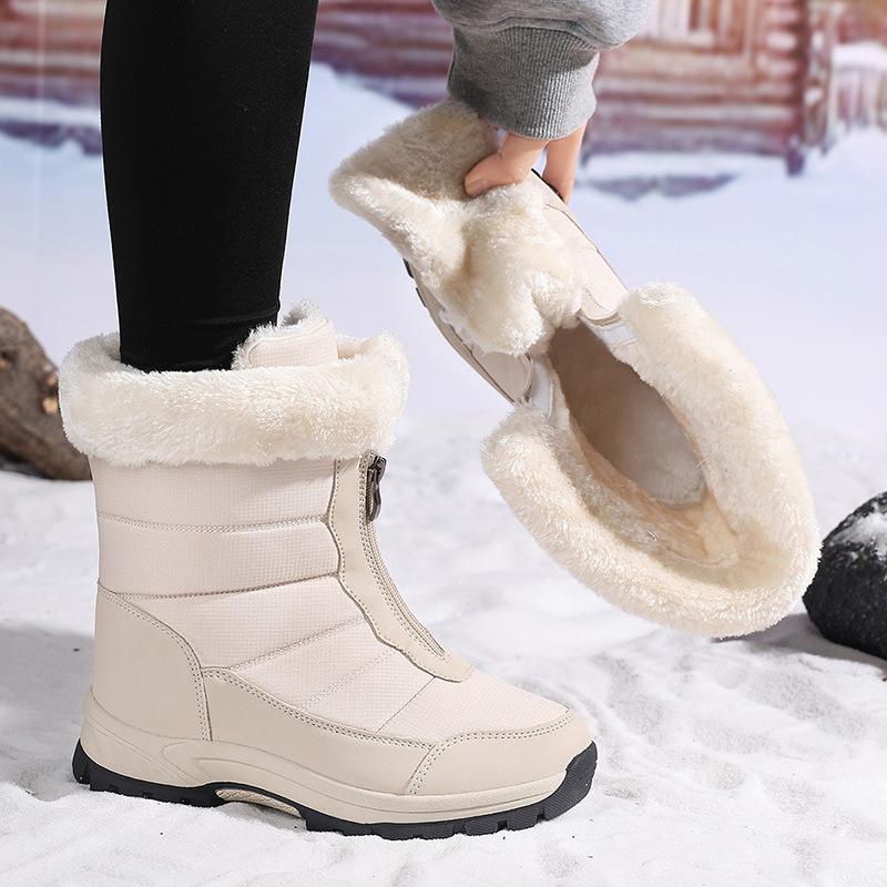 New Waterproof and Non-slip Outdoor Snow Boots Women's Winter Cold-resistant Velvet Thick-soled Snow Boots