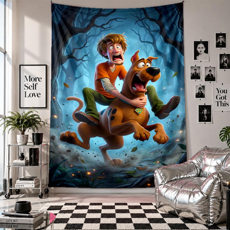Wall TapestryScooby-Doo Art Hanging Cloth Decorative Background Cover for Room Decoration