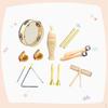 5 Pieces Musical Instruments Set Educational Toy Wooden Percussion Creative Natural Wood