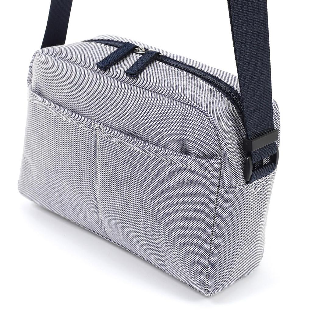 Chambray Fabric Crossbody Shoulder Bag Dark Blue 10101 [Kitamura] R-0754 Women's [Navy]