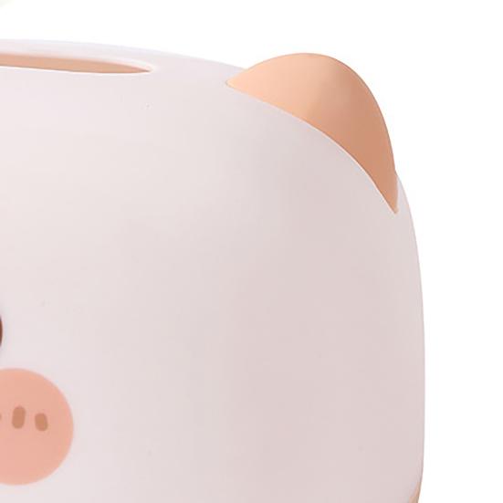 Tissue Box Dustproof Large Diameter Paper Port Tissue Holder Cute Animal Face Decorative Container for Living Room