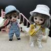 Fashion Gift Toys For 1/12Bjd Doll Clothes Fashion Overalls Denim Pants Obitsu11 Doll Accessories