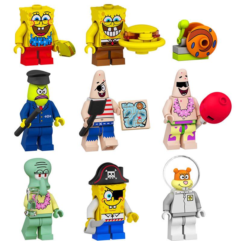 Spongebob Schwammkopf Baustein Spielzeug mit ABS-Kunststoff Kleine Partikel für kreatives Spielen