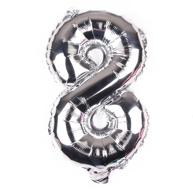 16-Inch Us Version Of Thin Body Digital Birthday Party Decoration Props Decoration Aluminum Film Balloon Digital