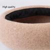 Wool Felt Blocked Beret Autumn Winter Elegance Women Kids Child Bread Pumpkin Beret Hat Men Ladies Leisure Painter Hat Fashion
