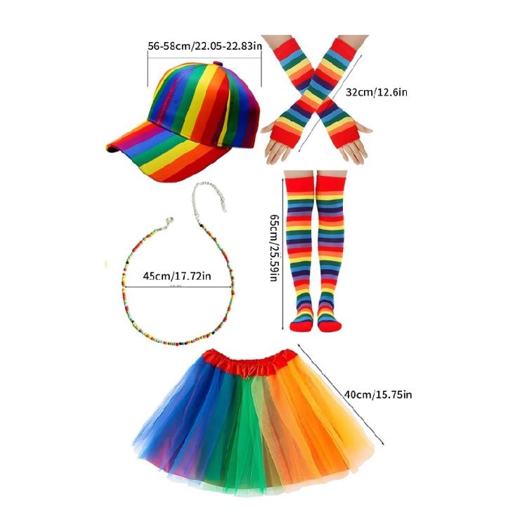 Halloween Costume Fancy Dress Accessories for Women Masquerade Cosplay Headband Earrings Glasses Skirt Gloves Leg Sleeve