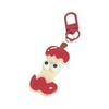 Funny Face Cartoon Red Apple Keychain For Keys Bags Backpacks Cute Gift Idea Durable Plastic Key Ring With Playful Design