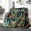 Vibrant Tropical Jungle Home Customize Your Name Blankets Featuring A Stunning Array Of Colorful Flowers And Exotic Birds Offering Unparalleled