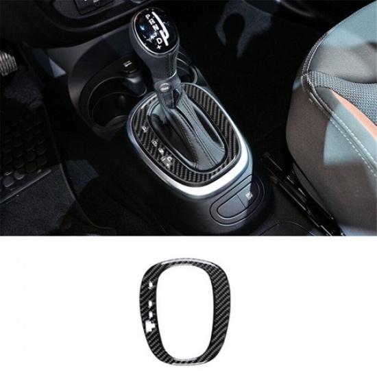 Carbon Fiber Interior Gear Shift Cover Trim Sticker For 2014-2017 Fiat 500L