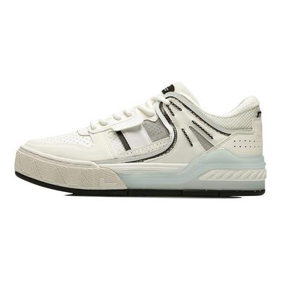 Comfortable Slip-Resistant Durable Lightweight Low-Top Skate Shoes Men Sneaker White Black AGCR191-1