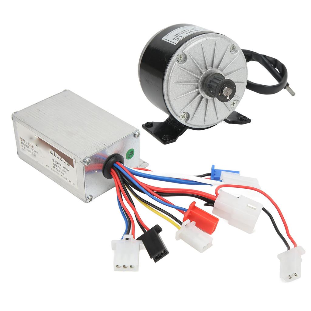 24V 250W Elektromotor-Kit Synchron-Getriebemotor mit Bürstenregler Ladegerät Schloss für Elektroroller Fahrräder