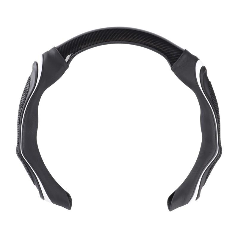 Universal Sport Steering Wheel Cover 38cm Silicone Grip With Massage Bumps Breathable Synthetic Leather All-Season Car Accessory