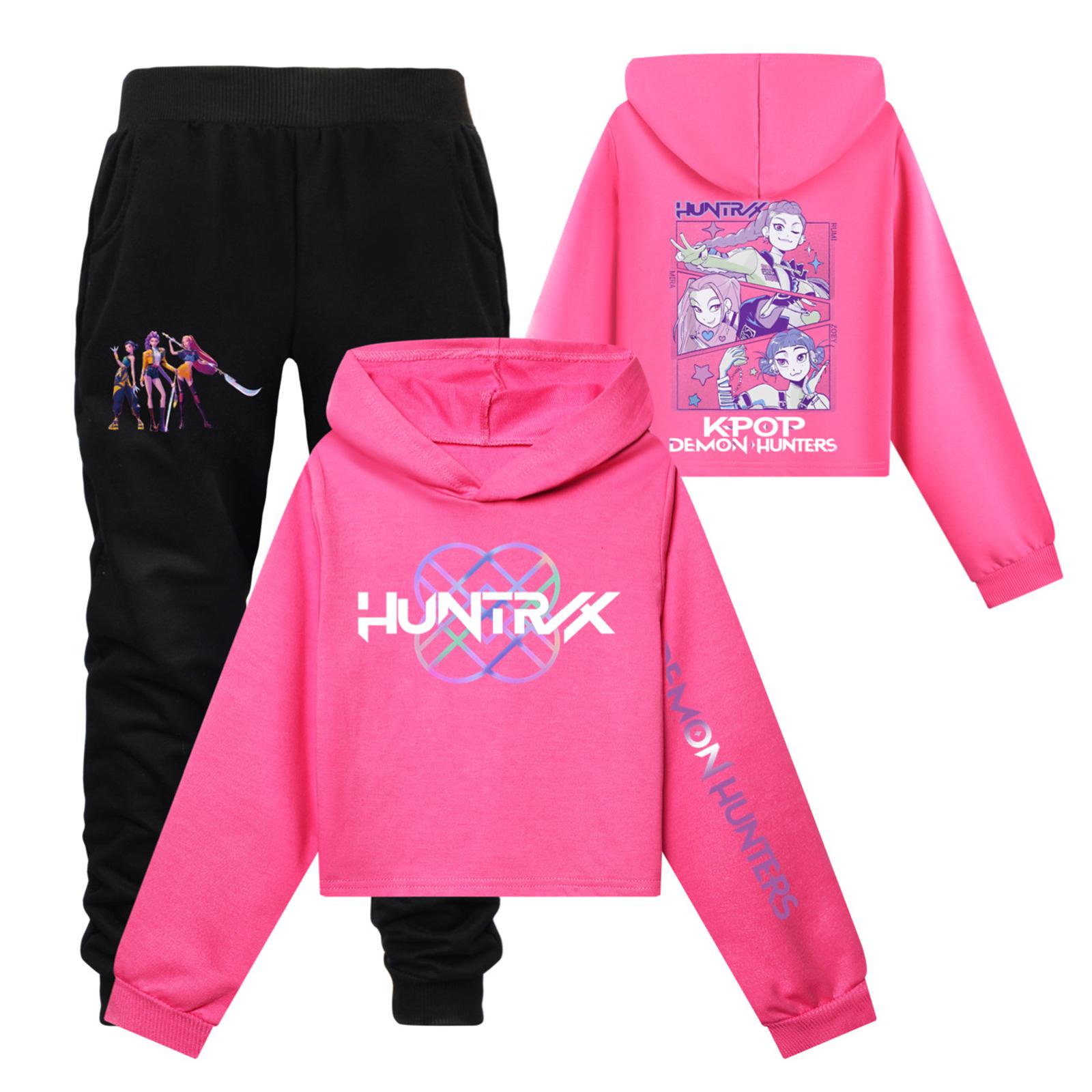 

Детский худи и брюки, двухпредметный спортивный костюм, комплект одежды с длинным рукавом и принтом 120