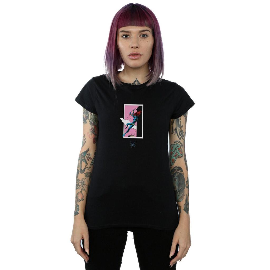 Marvel Comics Womens/Ladies Black Widow Roof Jump Cotton T-Shirt