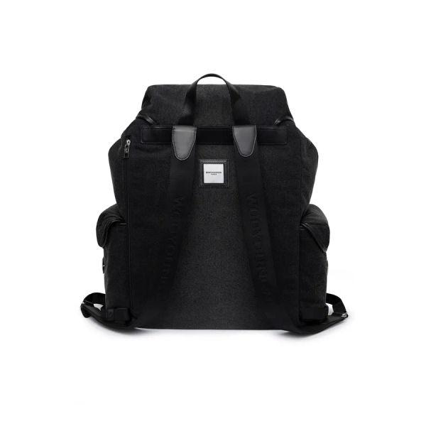 [wooyoungmi] Black Denim Backpack W253BA01671B