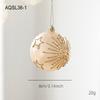 8cm Champagne Color High-Grade Ball with Gold Glitter Christmas Ball Ornament for Christmas Tree Hanging Decoration