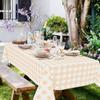 Olanly Rectangle Waterproof Vinyl Table Cloth Buffalo Flannel Backed Tablecloth Wipeable Plastic Table Cover For Easter Kitchen