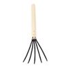 Garden Hand Rake 5 Steel Tines Wooden Handle Ergonomic Design Claw Cultivator for Tilling Loosening Soil Long Handle