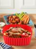 Silicone Air Fryer Liners Pot Square Airfryer Basket Plate Cooking Gadgets Reusable Non-stick Pizza Pan Oven Kitchen