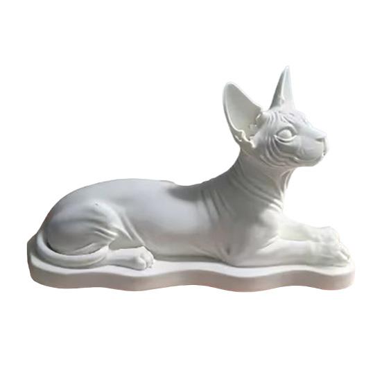 3D Printed Sphynx Cat Hairless Cat Figurine Realistic Statue